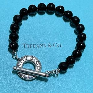 Tiffany & Co Onyx Bead Toggle Bracelet
